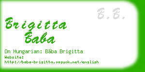 brigitta baba business card